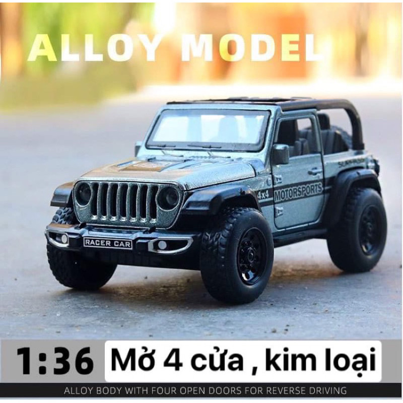 Xe Zeep kim loại mở được 4 cửa chạy cót