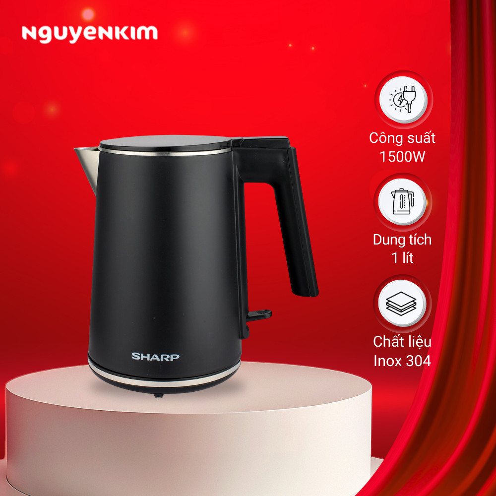 Bình đun siêu tốc Sharp EKJ-10DVPS-BK