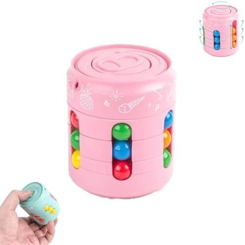 Magic Cube và Fidget Spinner, Lon xoay Magic Bean Cube Đồ chơi đầu ngón tay, Fidget Spinner Cube, In