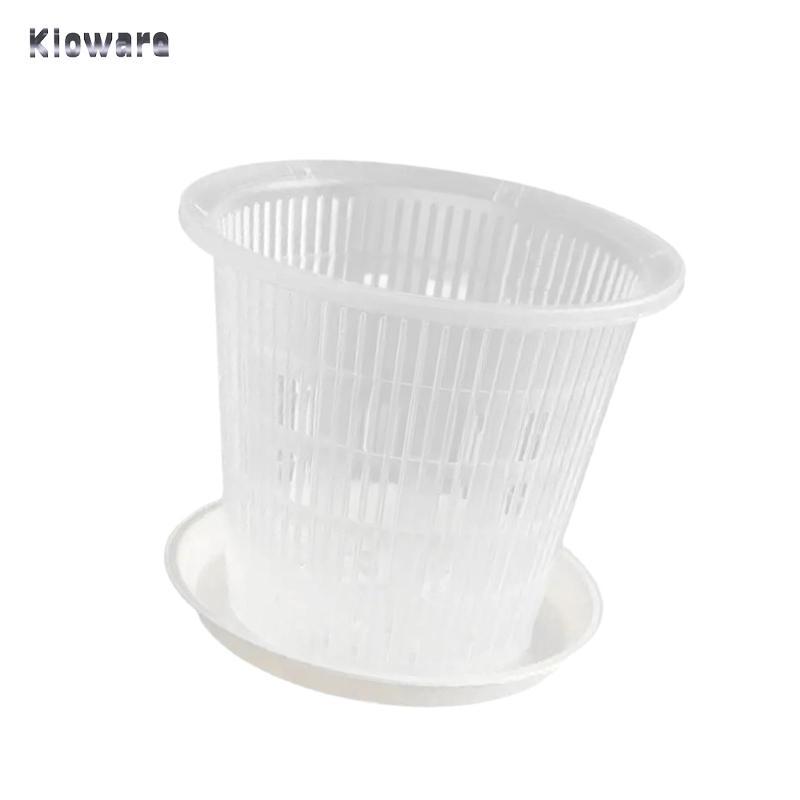 Phụ kiện phong lan Đĩa thoát nước nồi lưới trong suốt Bao gồm chậu cây Sử dụng bình hoa lan trong nh