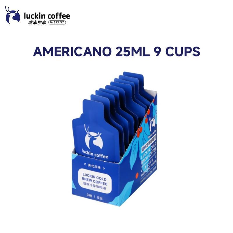 Luckin Coffee Cold Brew Coffee Liquid Americano Coconut Flavor 0 Sugar 0 Fat 25 ml 9 Túi