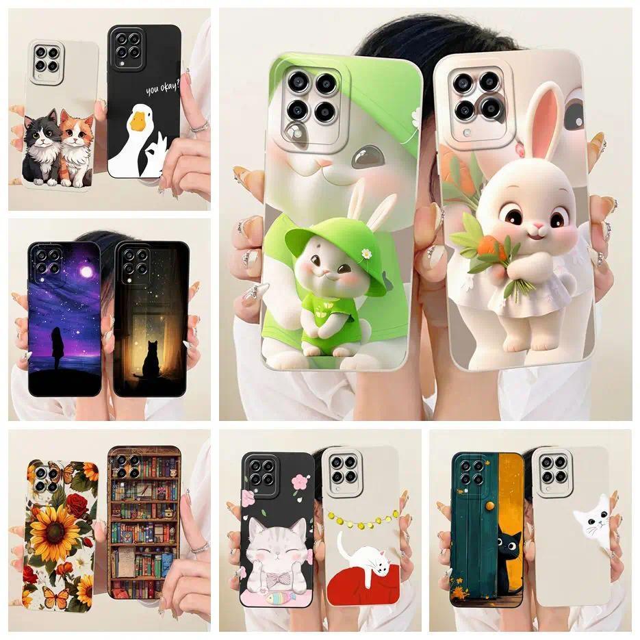 Dành Cho Samsung Galaxy M33 5G Ốp Lưng SM-M336B Thỏ Dễ Thương Hoạt Hình Vỏ Mềm TPU Ốp Điện Thoại Cho