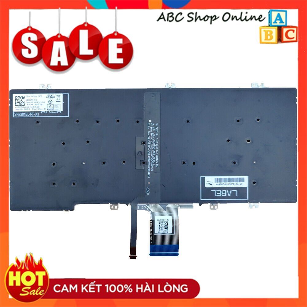 Bàn Phím Laptop Dell Latitude 7300 5310 2 in 1 5300 2in1 5GJY7 05GJY7 - Keyboard Laptop Mới + Có Led