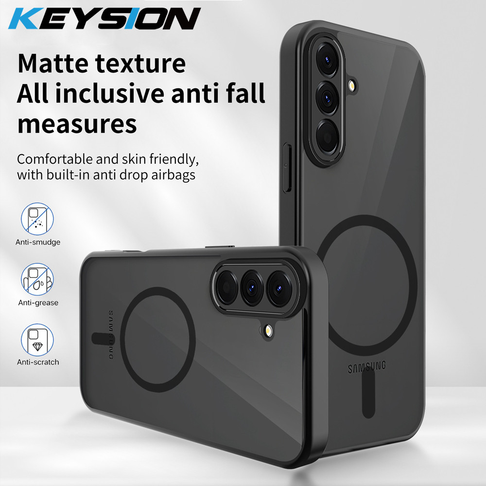 Ốp Điện Thoại Từ Tính KEYSION Cho Samsung A57 5G A37 Silicone + PC Mờ Trong Suốt Chống Sốc Cho Galax