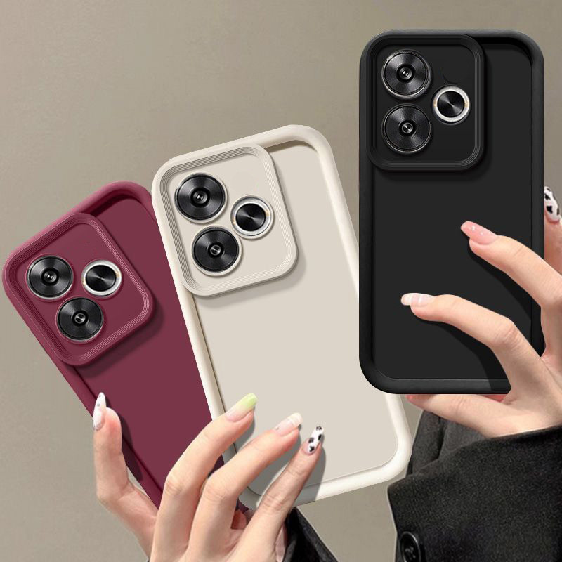 Dành Cho Xiaomi Redmi 13 Ốp Lưng Redmi 13 5G Ốp lưng Poco M6 Plus Ốp Lưng Mờ Bảo Vệ Cảm Giác Da Ốp L