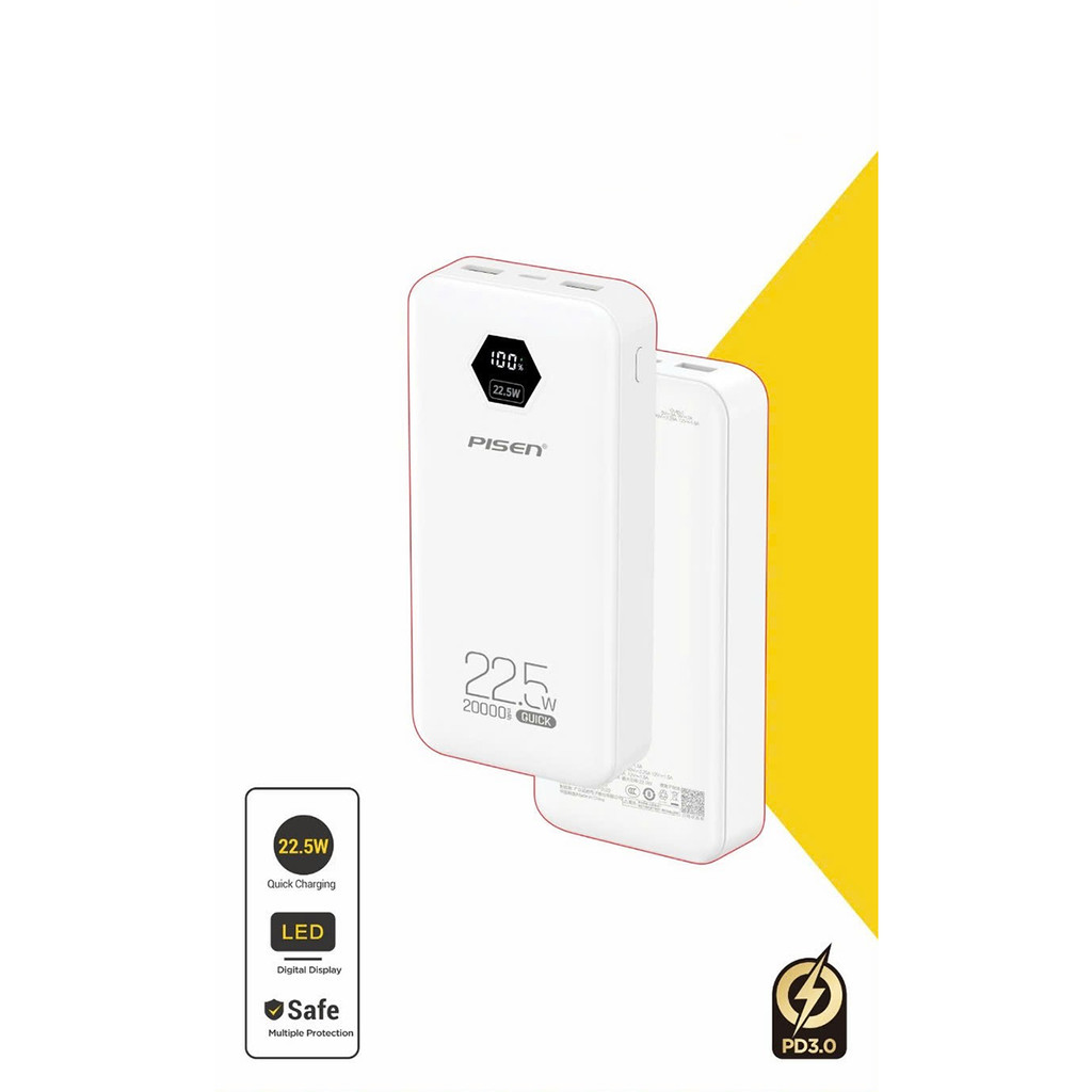 Sạc dự phòng Pisen TP-D184 Power Cube 22.5W 20000mAh