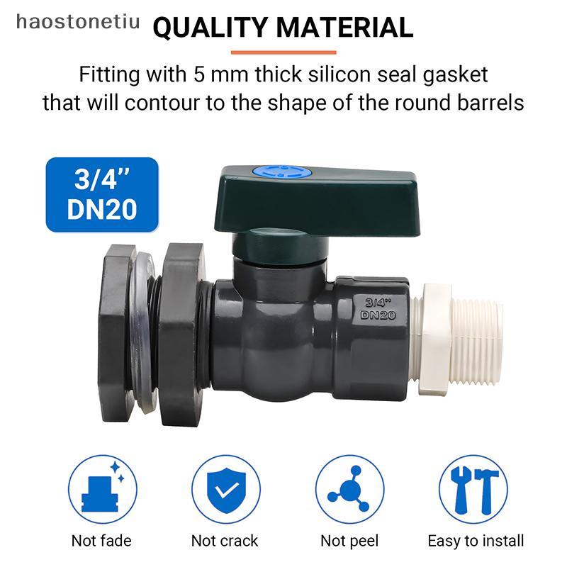NS PVC Rain Barrel Diverter Kit 3 / 4 Inch Rain Barrel Valve Rain Barrel Spigot Kit Với vách ngăn Lắ