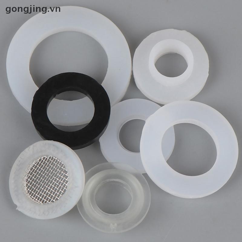 Gongjing 1 / 2 "3 / 4" 1 "Vòng Cao Su Silicon PTFE Flat Gasket Niêm Phong Vòng Cho Vòi Tắm VN
