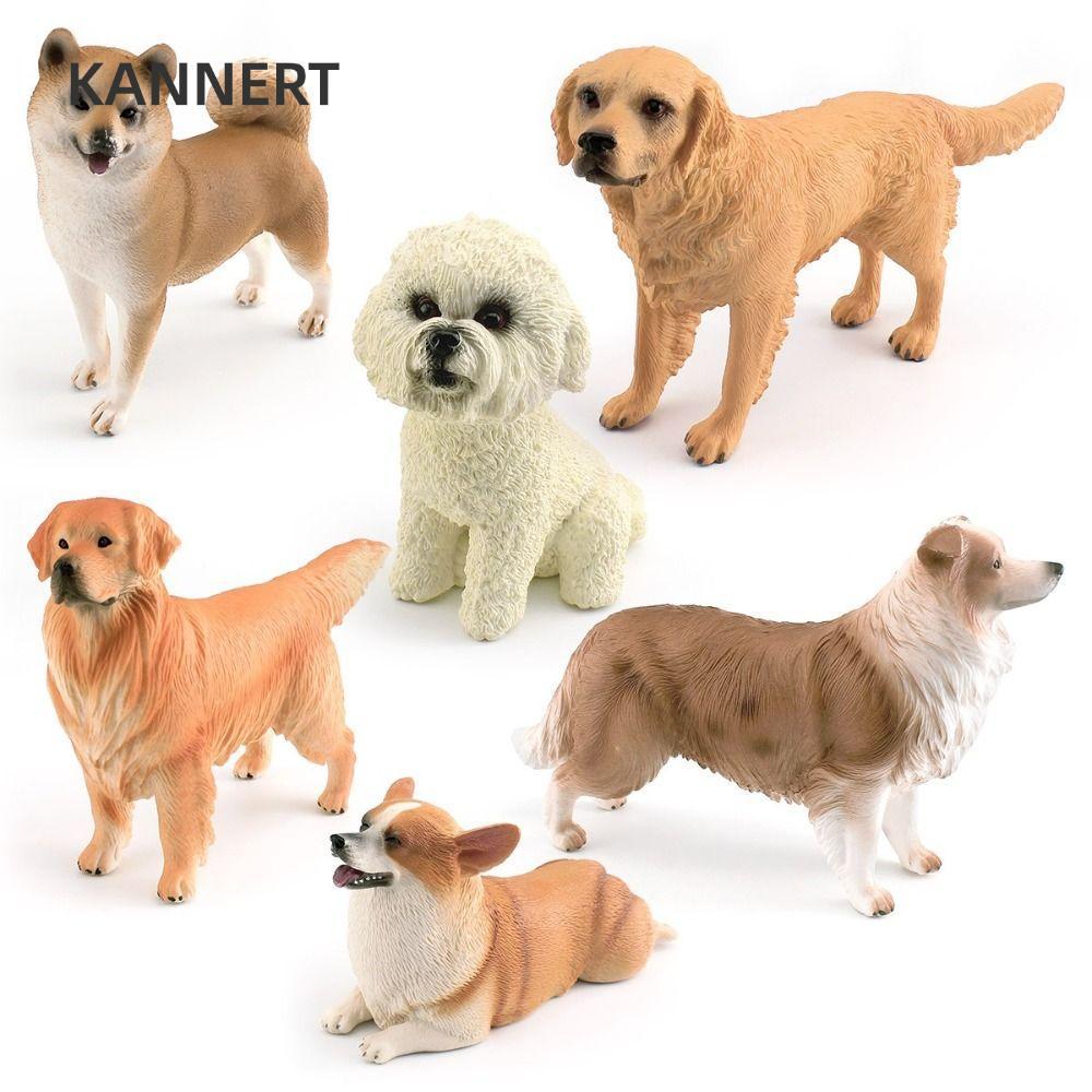 KANNERT Các Bức Tượng Thú Cưng Thực Tế, Chó Teddy Sống Động Như Thật Shiba Inu Corgi Chó Mẫu, Tượng 