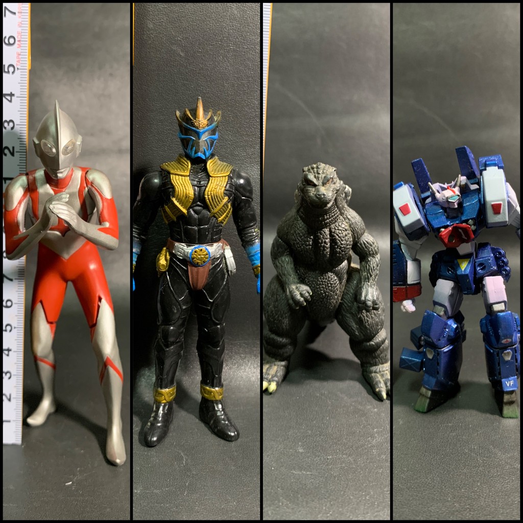 Kamen Rider, Movic Macross, Godzilla sofubi, Ultraman Banpresto Shin