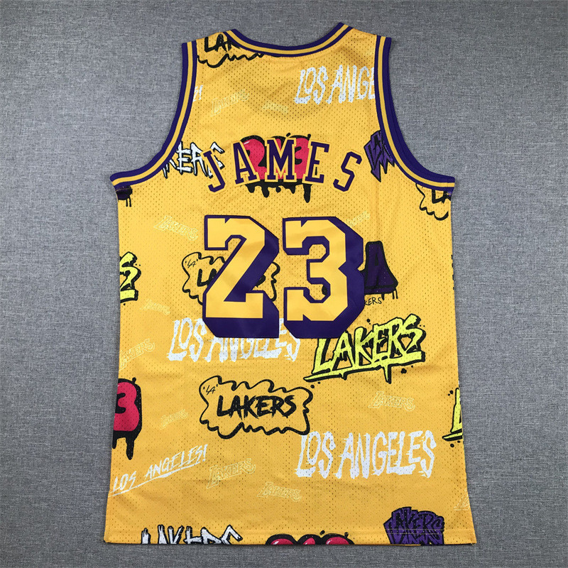 Email. 23 Retro Lakers Jersey Graffiti Street Basketball James Boys