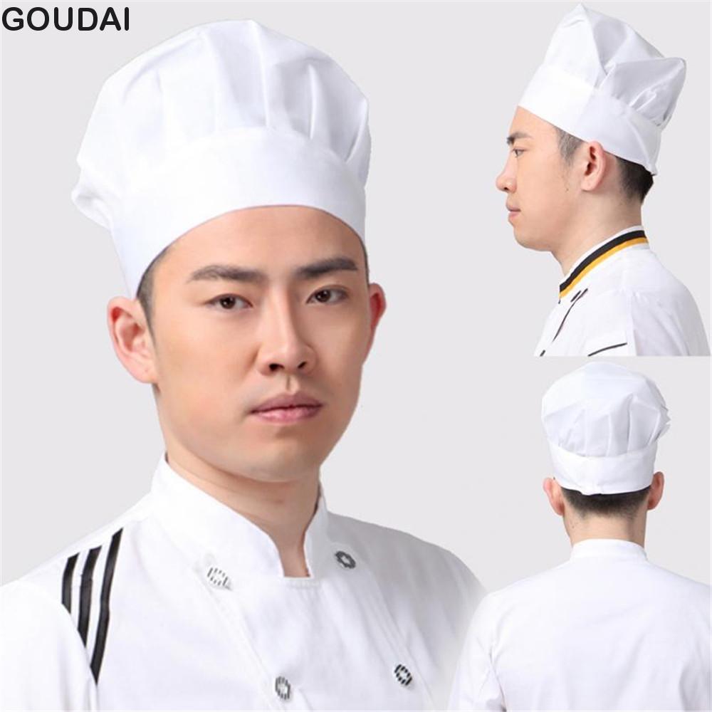 GOUDA Mũ đầu bếp Cafe Đồng phục nhà hàng BBQ trắng