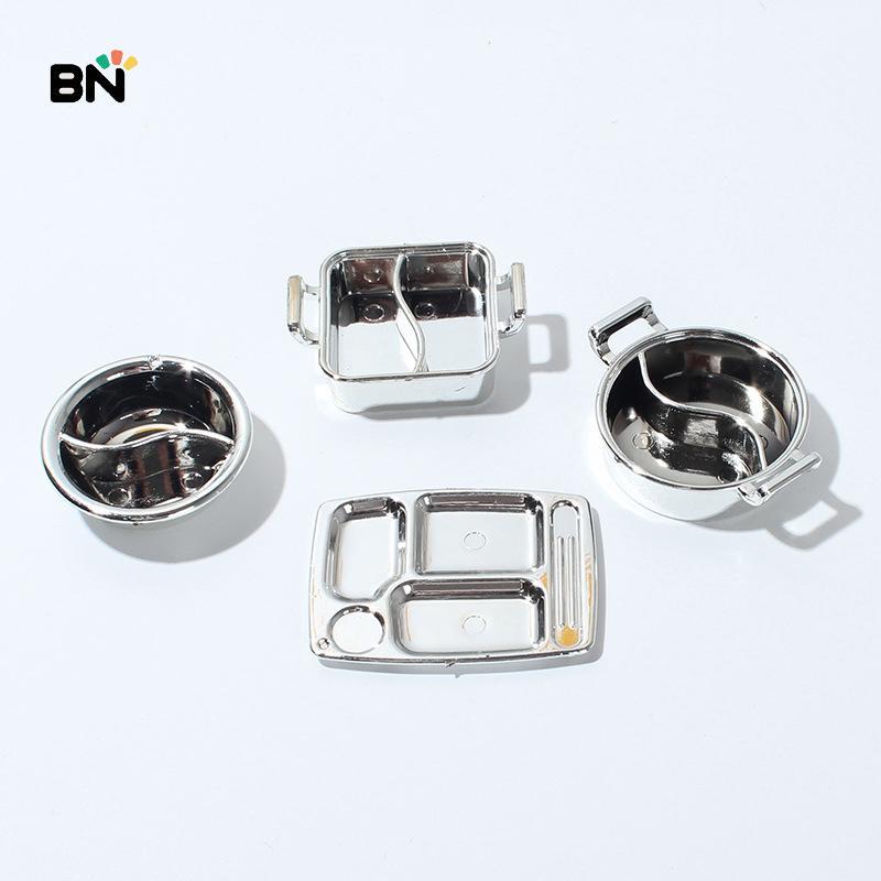 [BN] 1 / 12 Nhà Búp Bê Mô Phỏng Nồi Canh Nhà Búp Bê Mini Lẩu Bộ Đồ Ăn Búp Bê Nhà Bếp Phụ Kiện Nấu Ăn