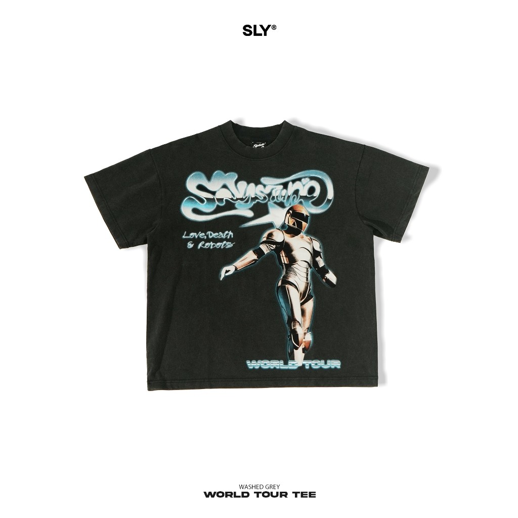 Áo thun SLY washed World Tour Black