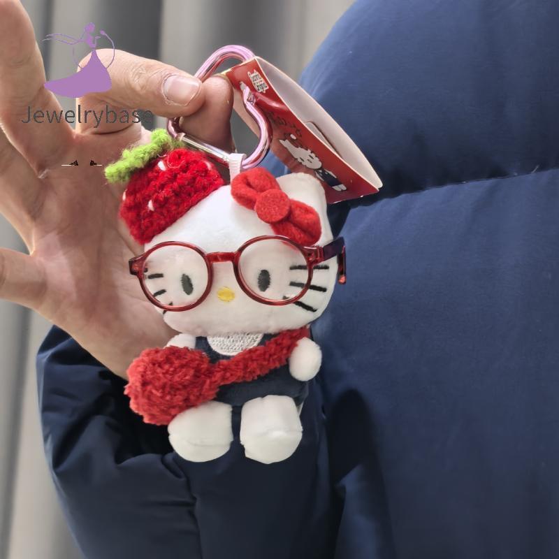 [jewelrybase] Kính hoạt hình Kawaii Kt Cat Mặt dây chuyền Móc khóa dễ thương Độc đáo sang trọng Kt C