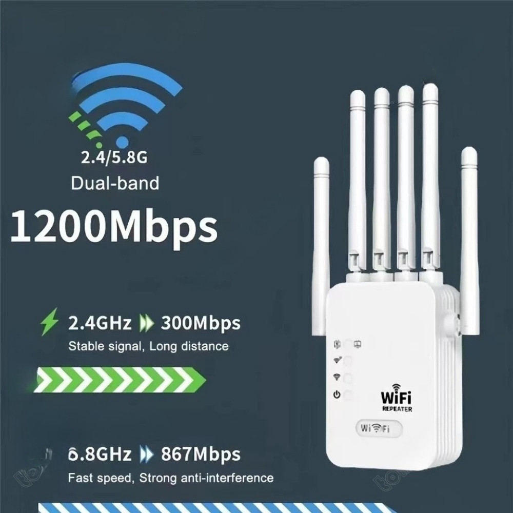 NEW Bộ Kích Sóng Wifi Cao Cấp 6 Râu Tốc Độ Cao 1800 Mbps Bộ Khuếch Đại Sóng Wifi Truyền Sóng Nhanh Ổn Định Xuyên Tường | BigBuy360 - bigbuy360.vn