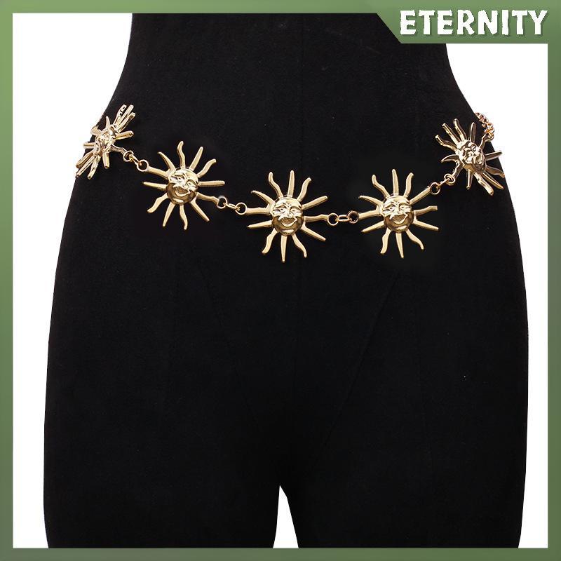ETERNITY Gothic Kim Loại Mặt Trời Đai Dành Cho Nữ Thời Trang Cao Cấp Eo Mặt Trời Dây Chuyền Trang Sứ