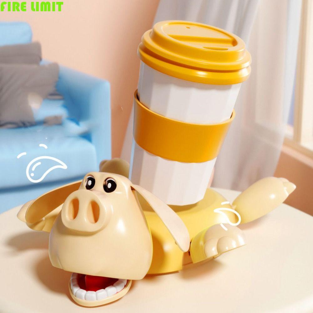 FIRE LIMIT Panicked Piggy Coaster, Piggy ABS Piggy Cup Pad Đồ chơi Quirky, Biểu hiện vui nhộn Giá đỡ