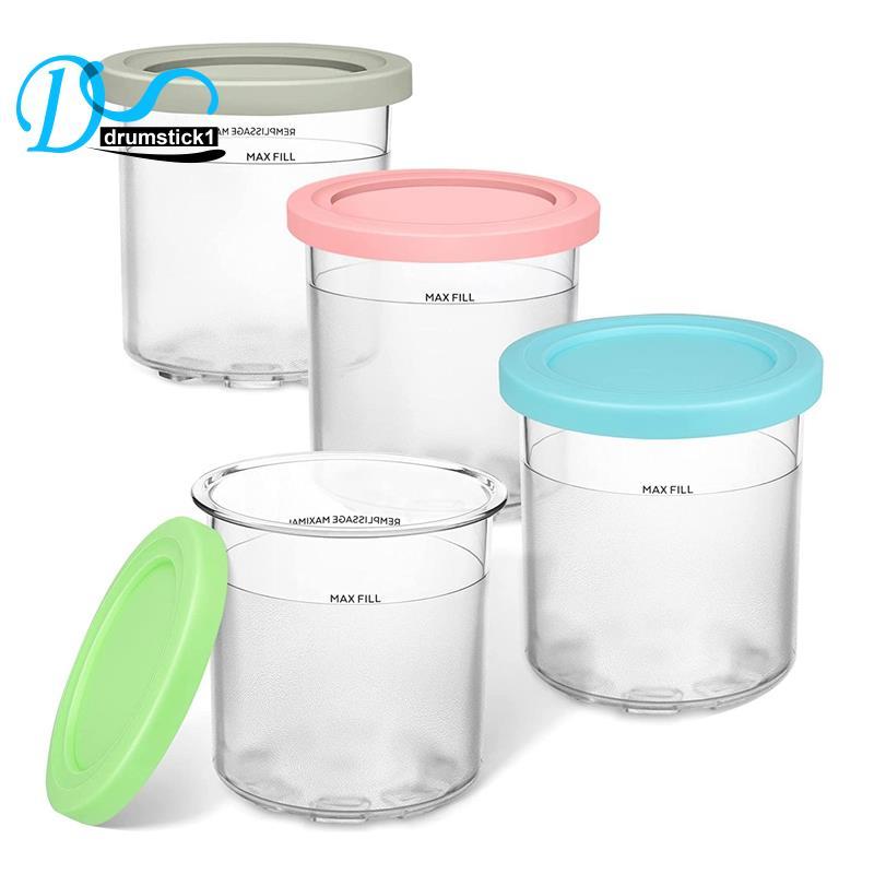 Pint và Nắp Thay Thế Cho Creami Tương Thích Cho Dòng NC300, NC301 Vs NC299AMZ (4 Gói)