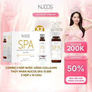 [2 Hộp] TPBVSK Nước Uống Collagen Nucos Spa 10000mg Hỗ Trợ Chống Lão Hóa Trắng Da [2h x10c x50ml]