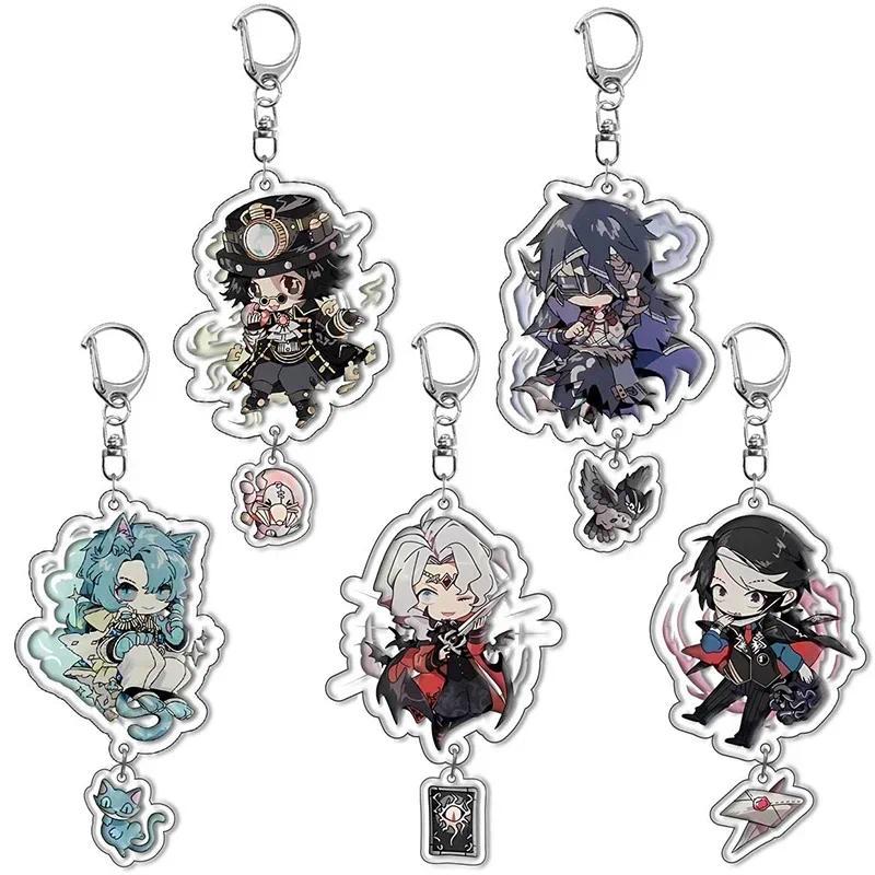 Game Identity V Keychains Cartoon Figure Eli Clark Joseph Desaulniers Orpheus Pendant Car Key Ring B