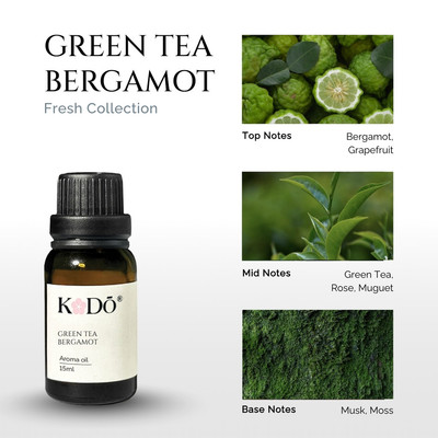 Tinh Dầu Nước Hoa KODO Green Tea Bergamot – Tinh Dầu Xông Phòng Hương Trà Xanh Thanh Mát, Thư Giãn