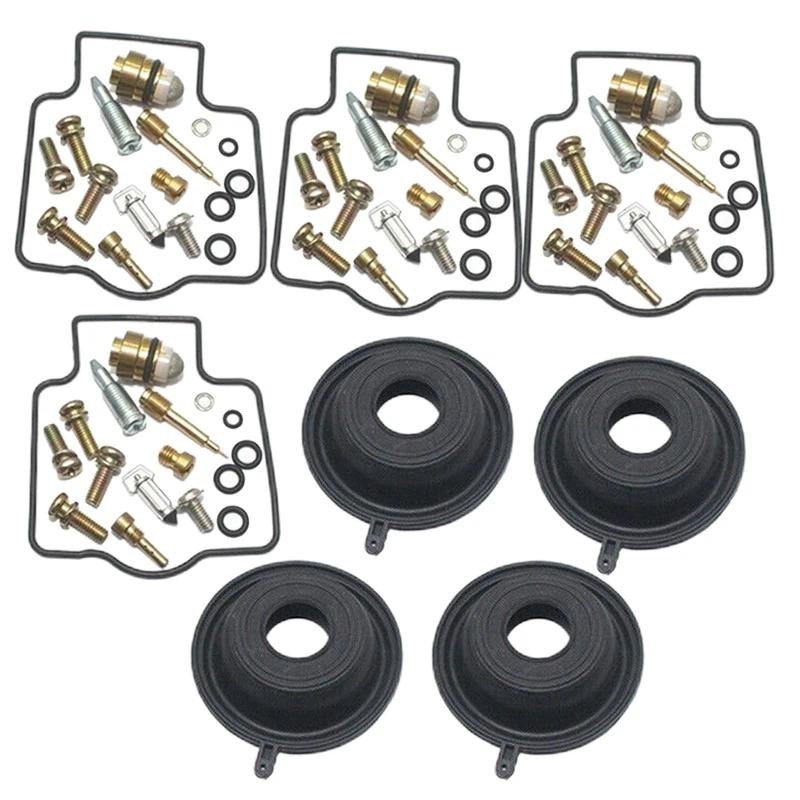 Bộ 4 Bộ Chế Hòa Khí Carb Sửa Chữa Bộ Xây Dựng Lại Với Màng Phù Hợp Cho Kawasaki ZX900 Ninja ZX9R GPZ