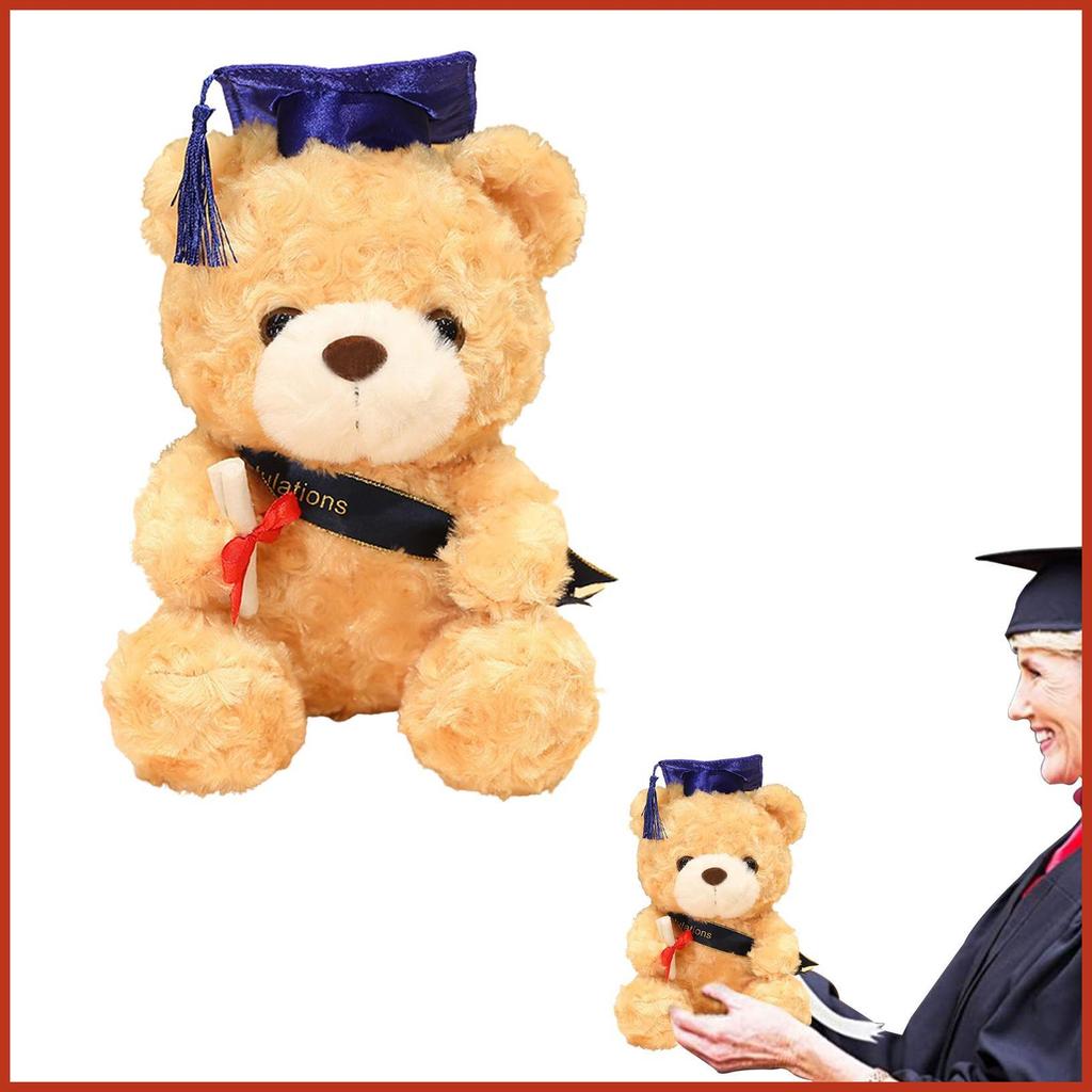Gấu bông nhồi bông sang trọng Tốt nghiệp 2022 Gấu tốt nghiệp có mũ Gấu động vật nhồi bông có mũ tốt 