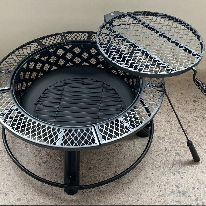 Lò nướng thịt tròn ngoài trời, lò sưởi đốt củi, giá đỡ lửa, hố đốt than, lò sưởi, hố đốt lửa trại.