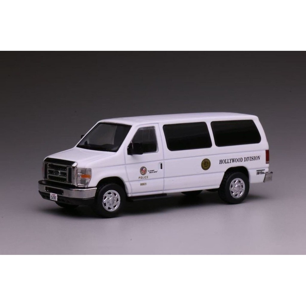 1: 64 596 Trắng Hollywood E350 Super Duty Wagon Van Model Diecast Collect Display Metal Car BN