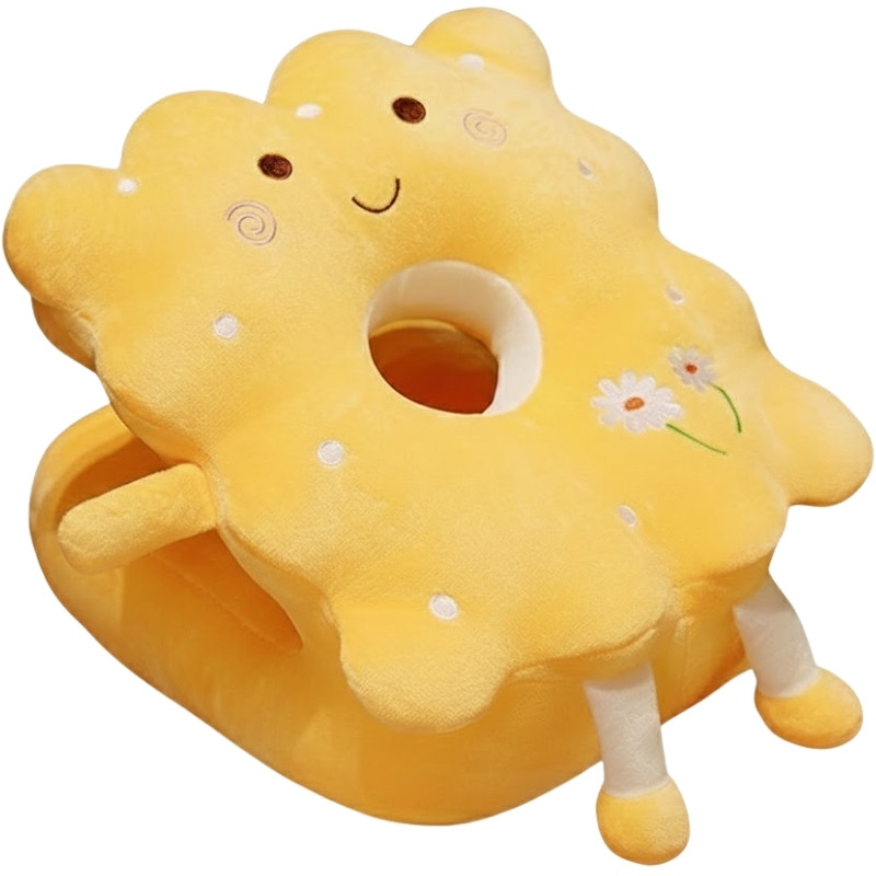 Gối ngủ văn phòng hình bánh quy NP30 màu vàng