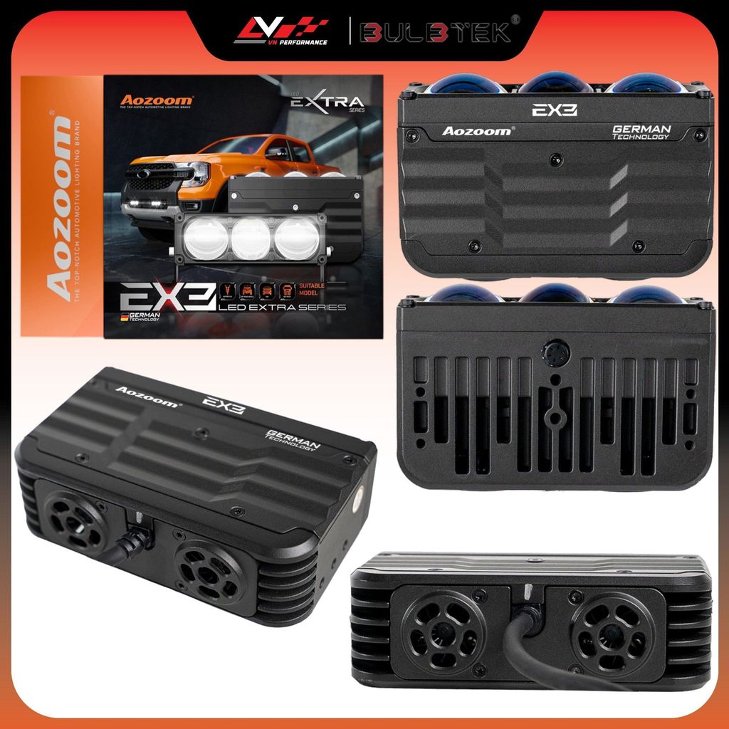 AOZOOM EX3 nhiệt màu 3000k và 5000k - Siêu phẩm đèn trợ sáng bi led 2025, công suất 95W(giá 1 đôi)