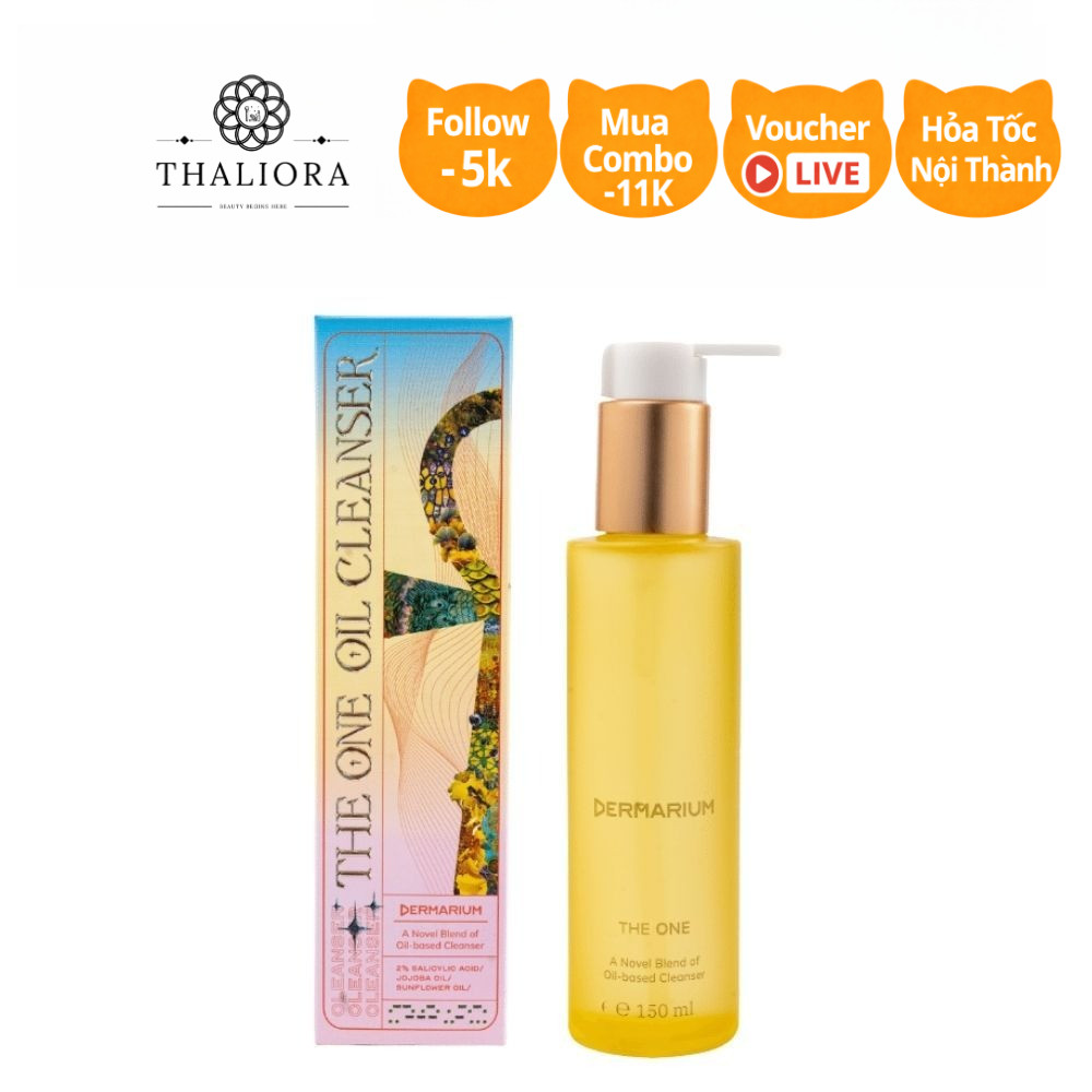 Dầu Tẩy Trang Dermarium The One Oil Cleanser chứa BHA làm sạch sâu, giảm sợi bã nhờn