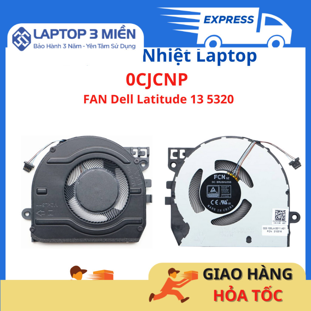 Quạt tản nhiệt Fan CPU laptop Dell Latitude 13 5320 E5320 0CJCNP CJCNP ZIN THÁO MÁY 98%
