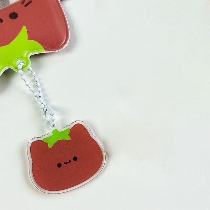 Cartoon Hamburger Dog Photocard Case Student Card Holder Bag Keychain Photo Card Holder Tomato Cat I