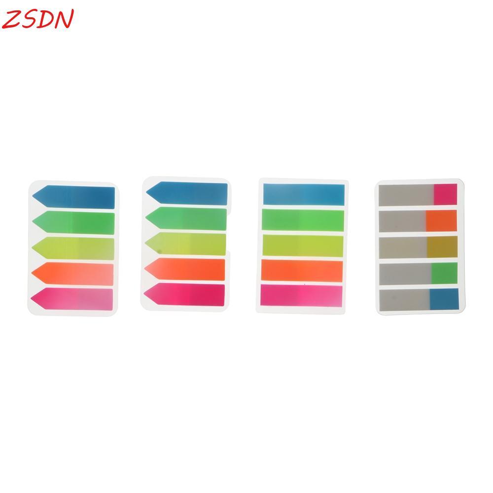 ZSDN Huỳnh Quang Memo Pad Memo Sticker Giấy Tự Dính Văn Phòng Đồ Dùng Học Tập Màu Memo Pad