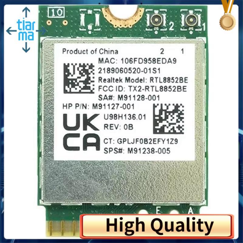 E8BE Thẻ WIFI không dây AX1800 WIFI6 1800M RTL8852BE WLAN 802.11ax Bluetooth5.2 M2-Ngff Băng tần kép