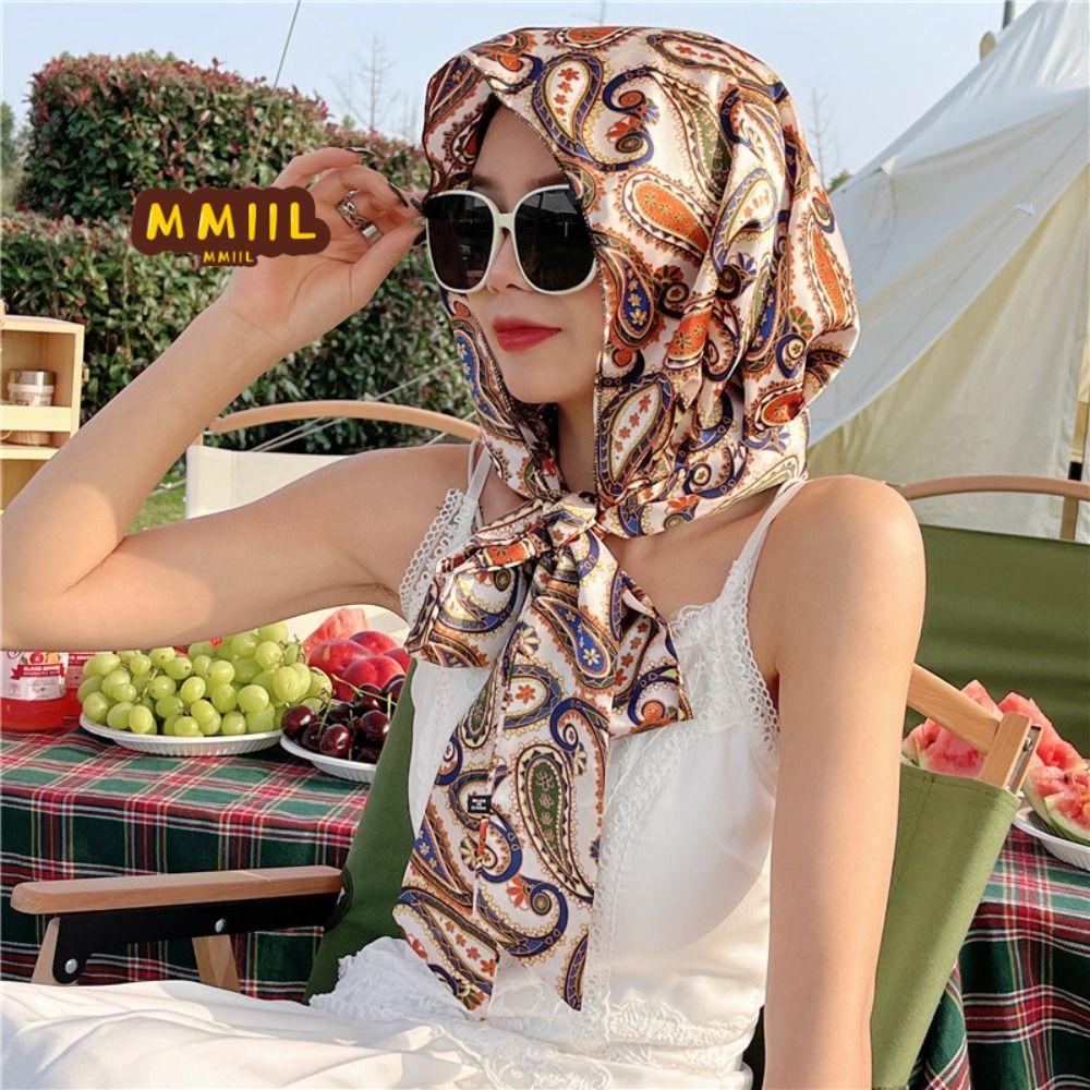 HIFUN Khăn Turban Mỏng Thanhh lịch Retro - Phù hợp Đi Biển và Chống Nắng Mùa Hè