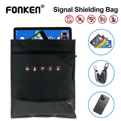 Fonken RFID Tín Hiệu Che Chắn Túi Điện Thoại Di Động Chống Bức Xạ Faraday Lồng Túi Cho Ví Đựng Thẻ ID Chìa Khóa Xe Hơi