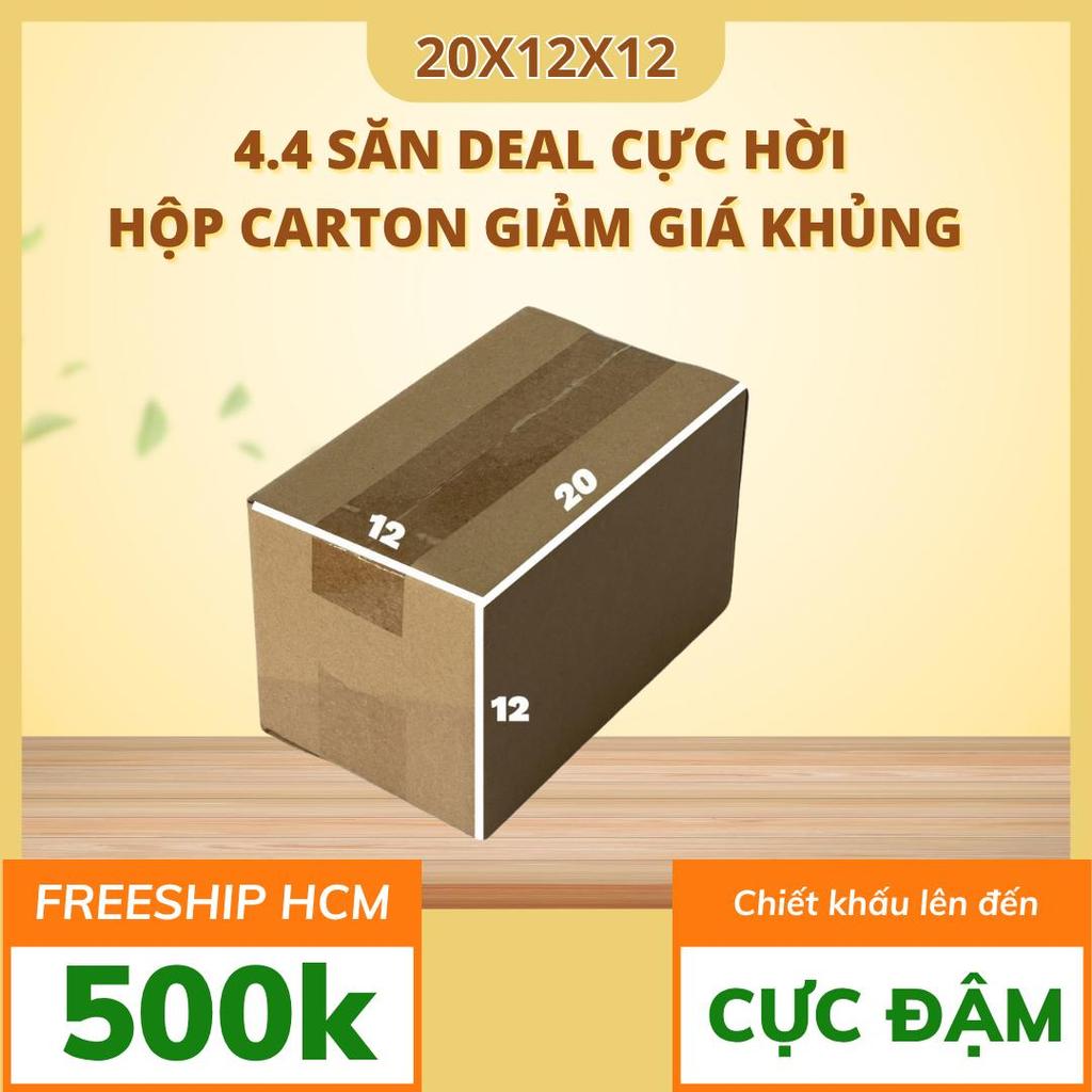 hộp carton 20x12x12 bộ 100 trơn cứng cáp