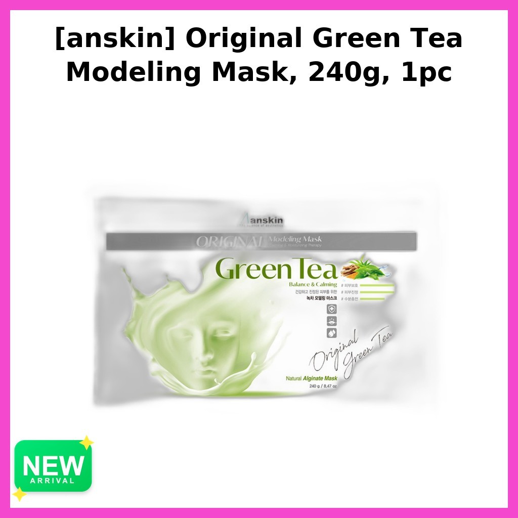 [anskin] Mặt nạ mô hình trà xanh nguyên bản, 240g, 1 mặt nạ mô hình Hàn Quốc / Thành phần tự nhiên c