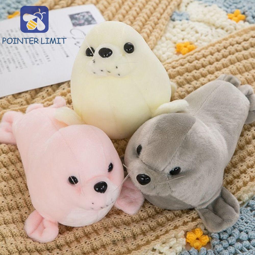 POINTER LIMIT Seal Plush Doll, Fluffy Cute Seal Đồ chơi nhồi bông sang trọng, Gối động vật mềm mại đ