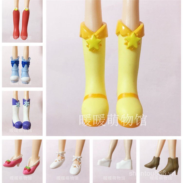 Azone azone licca licca Búp bê cao gót Jiashan Doll Boots Cô gái xinh đẹp Giày thật Glorious Vải nhỏ
