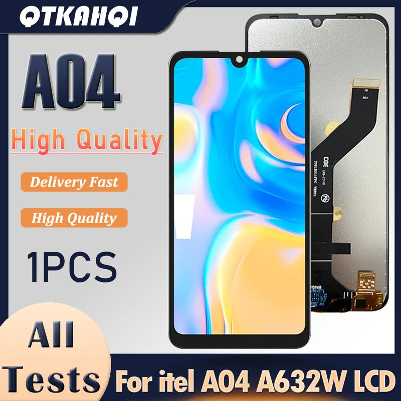 6.3 inch Cho Itel A04 A632W A632WQ Màn Hình LCD Bộ Số Hóa Màn Hình Cảm Ứng Cho Itel A04 Màn Hình LCD