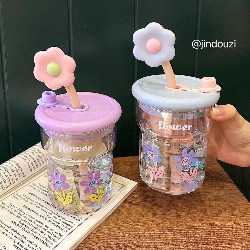 Cốc trà văn phòng nữ chịu nhiệt độ cao có bộ lọc Cốc thủy tinh Borosilicate cao 26.3.29 WH1F