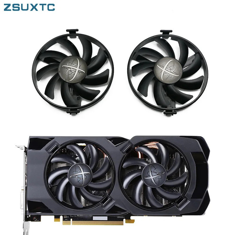 HL FDC10U12S9-C RX480 RX470 RX470D Quạt Làm Mát Thay Thế Cho XFX Radeon RX 480 470 470D RS Black Wol