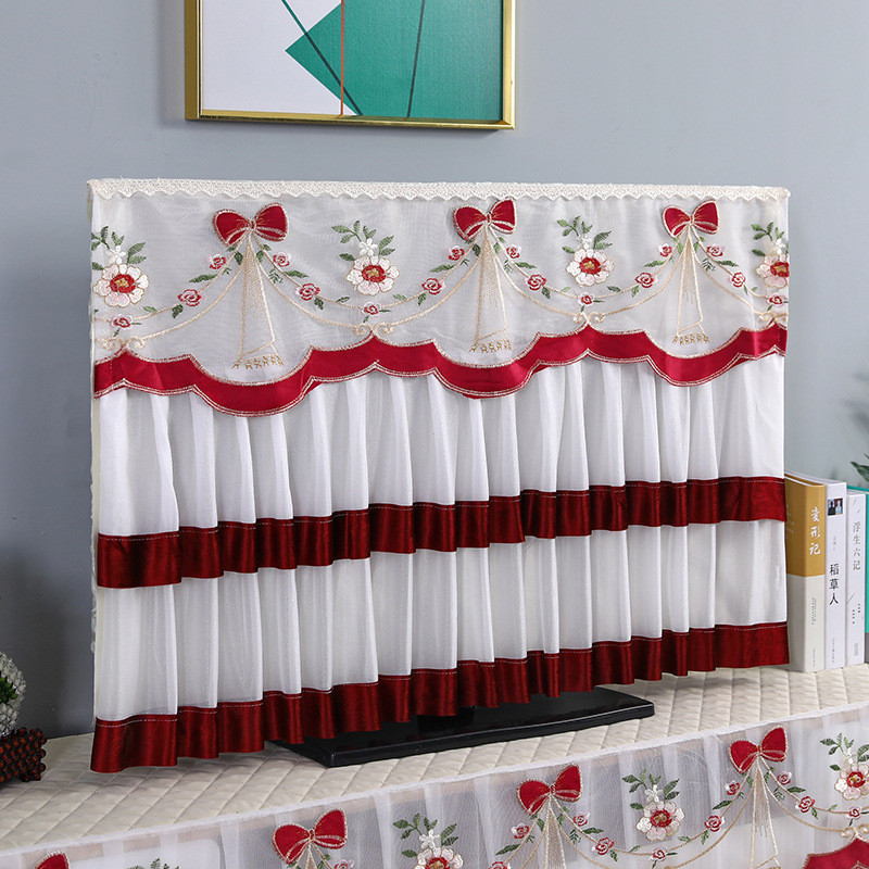 Phong Cách Trung Quốc 55inch TV Bụi Bao 32inch 43inch 55inch Vỏ Tivi Để Bàn Bảo Vệ Toàn Diện 65inch 