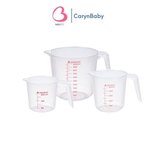 Bộ 3 Ca Đong Chia Vạch Việt Nhật - Ca Nhựa Đong Nước Pha Chế 250ml, 500ml, 1000ml Cao Cấp CarynShop