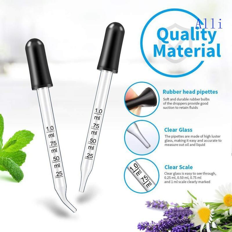 Alli Glass Liquid Droppers 1 Dropper Pipet Glass vết nhỏ giọt cho trang điểm nghệ thuật Cây lỏng