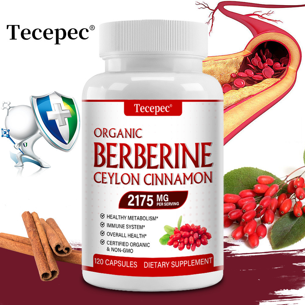 Thực phẩm chức năng Tecepec Ceylon Cinnamon Berberine hỗ trợ quá trình trao đổi chất lành mạnh và sứ